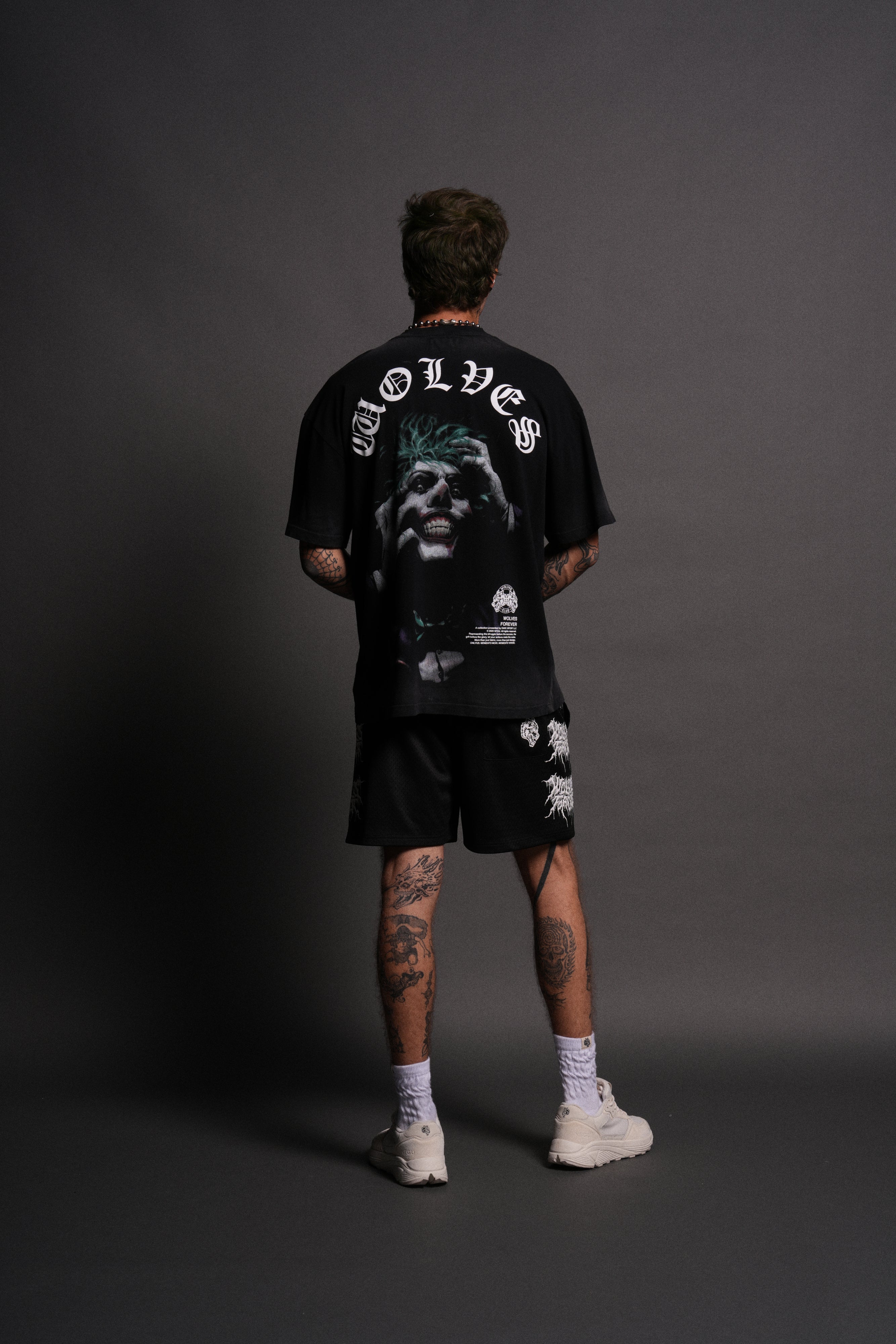 The Last Laugh "Premium" Oversized Tee in Black Drift Wash