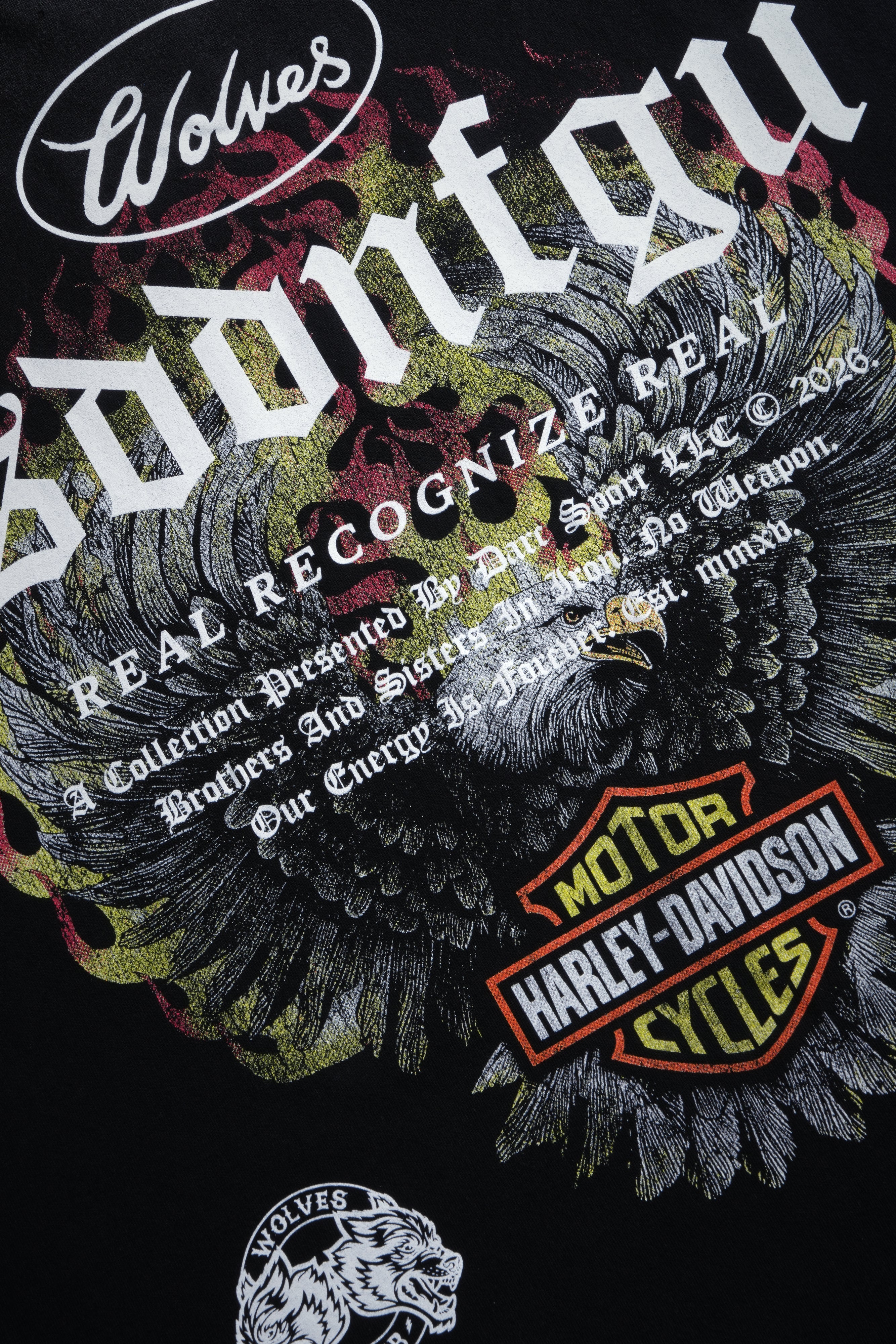 Wings of Fire Grunge Cut-Off Tee in Black