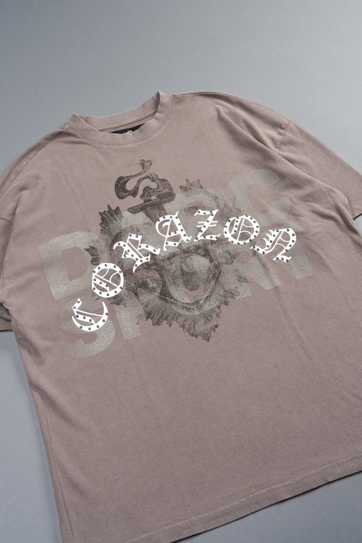 Ds Corazon Premium Oversized Tee In Mojave Brown