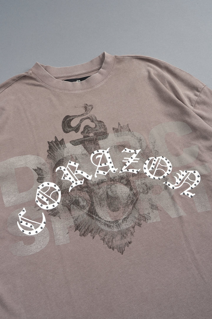 Ds Corazon Premium Oversized Tee In Mojave Brown