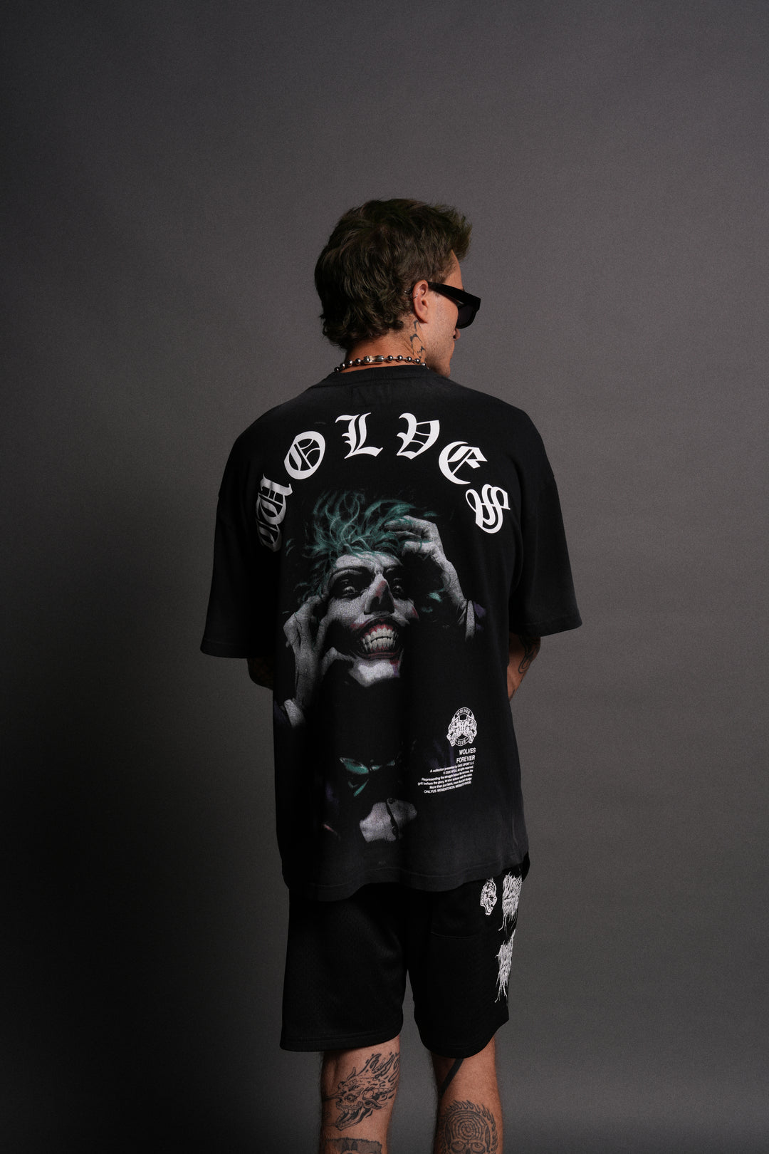 The Last Laugh "Premium" Oversized Tee in Black Drift Wash