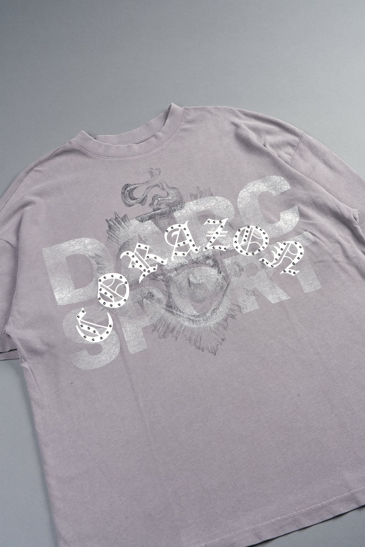 Ds Corazon Premium Oversized Tee In Pale Gray