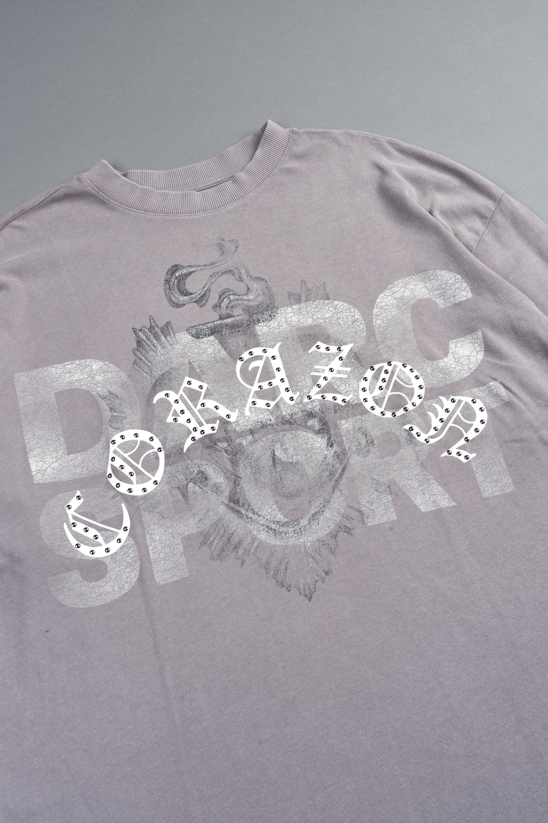 Ds Corazon Premium Oversized Tee In Pale Gray
