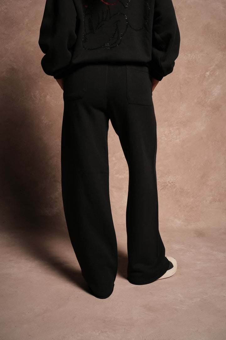 Wolves Chopper Big Cozy Sweats in Black