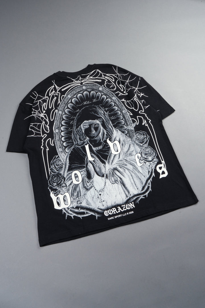Sacred Lady Premium Oversized Tee In Black