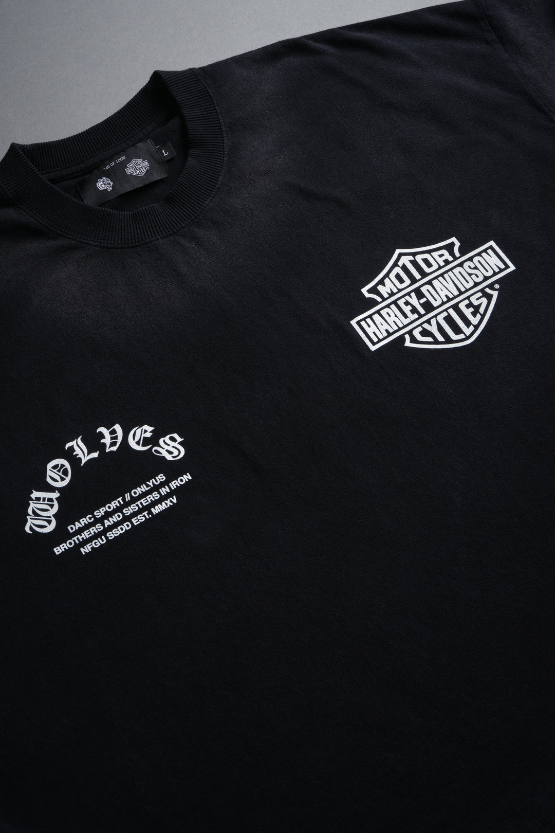 Iron Lightning Grunge Cut-Off Tee in Black Drift Wash