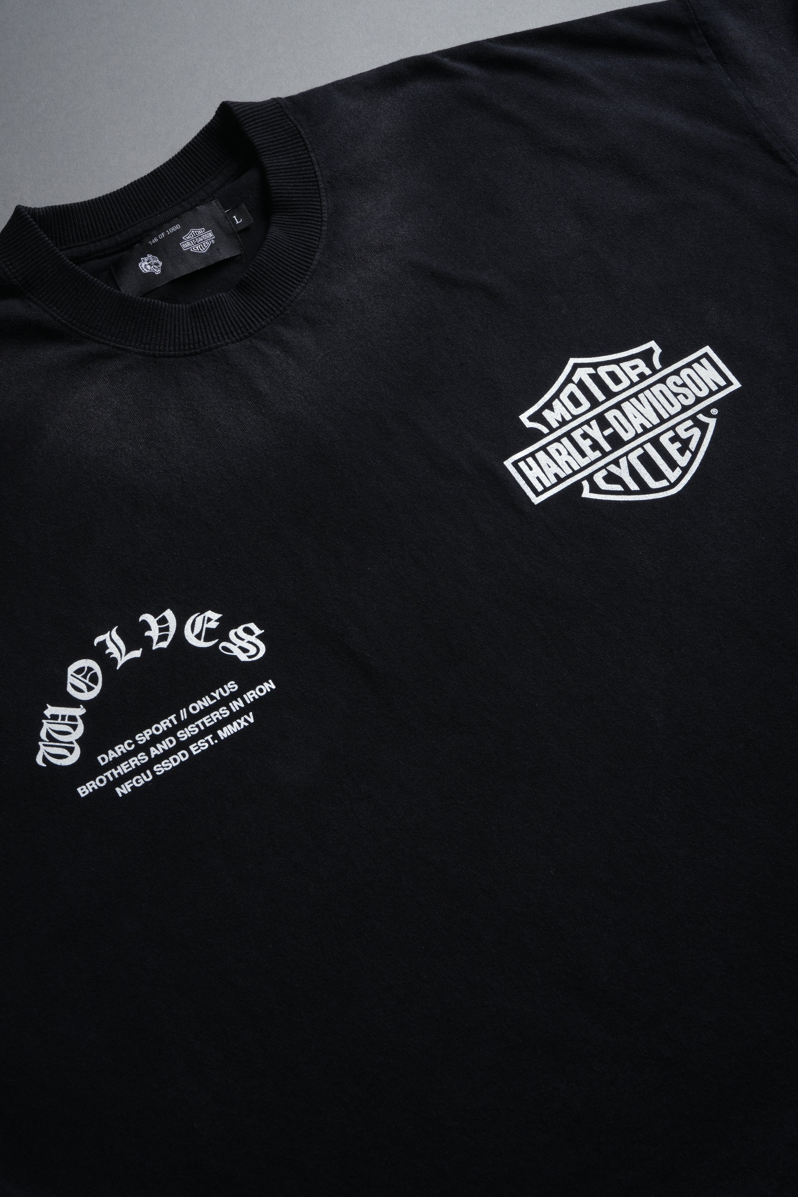 Iron Lightning Grunge Cut-Off Tee in Black Drift Wash