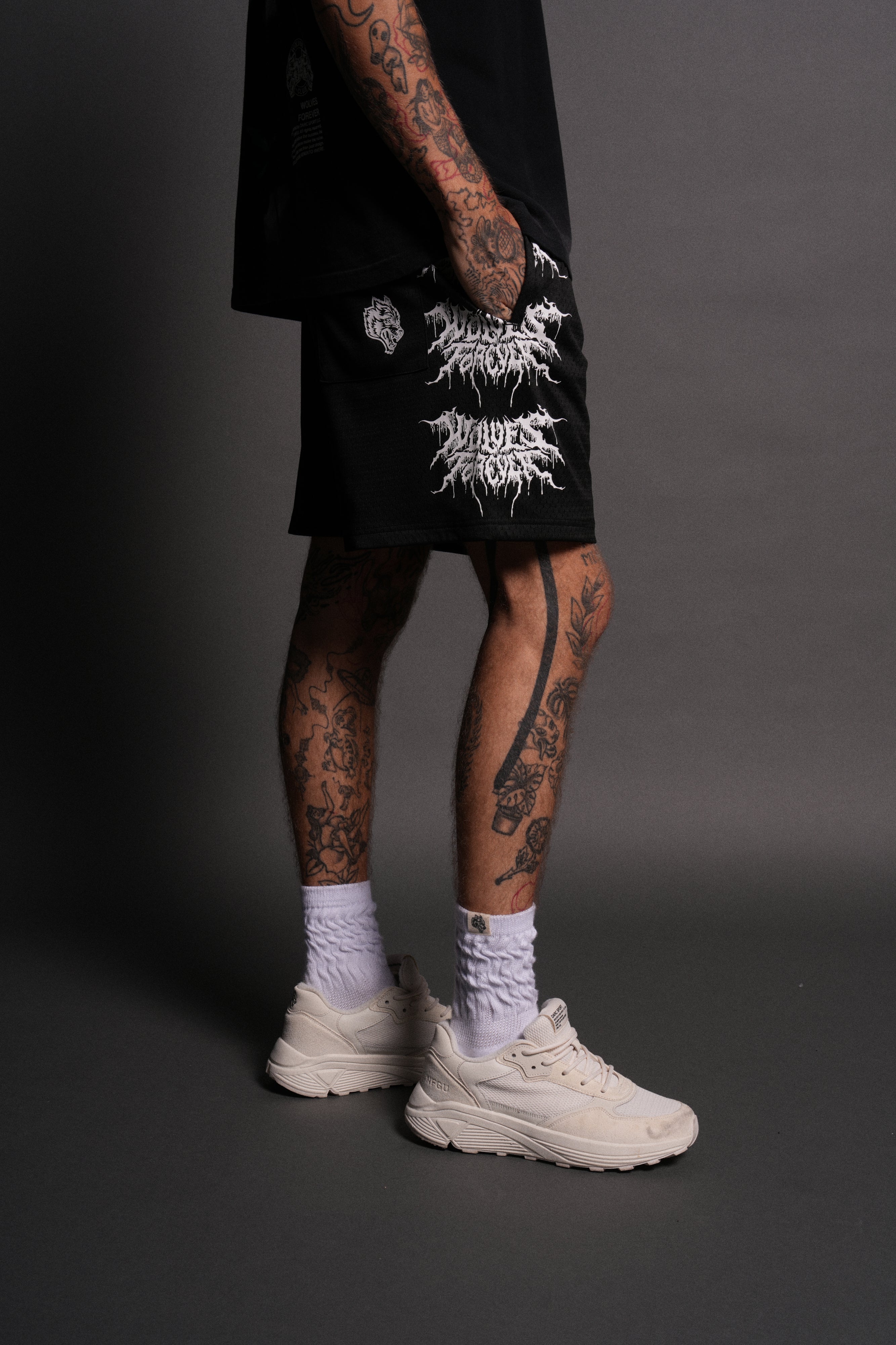 Shadow Mesh Shorts in Black