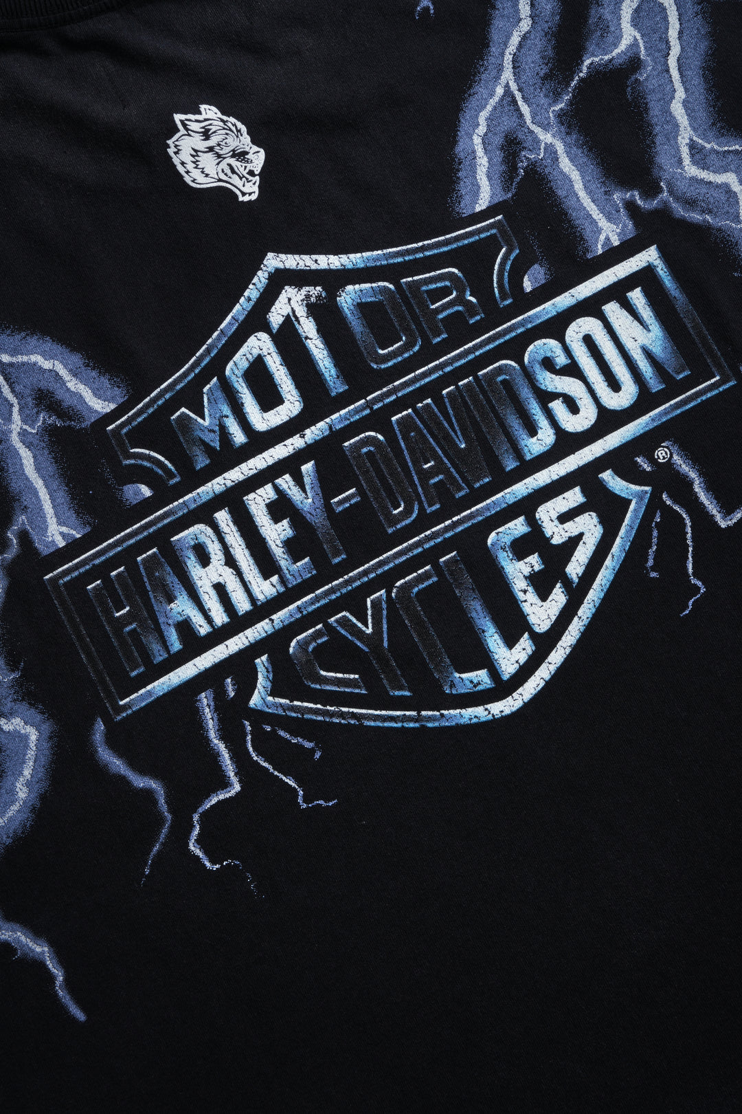 Iron Lightning Grunge Cut-Off Tee in Black Drift Wash