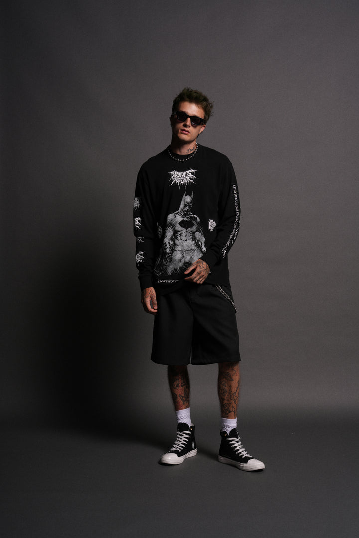 Where Shadows Begin "Premium" L/S Tee in Black