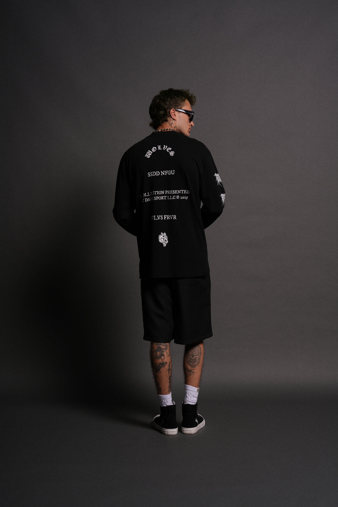 Where Shadows Begin "Premium" L/S Tee in Black