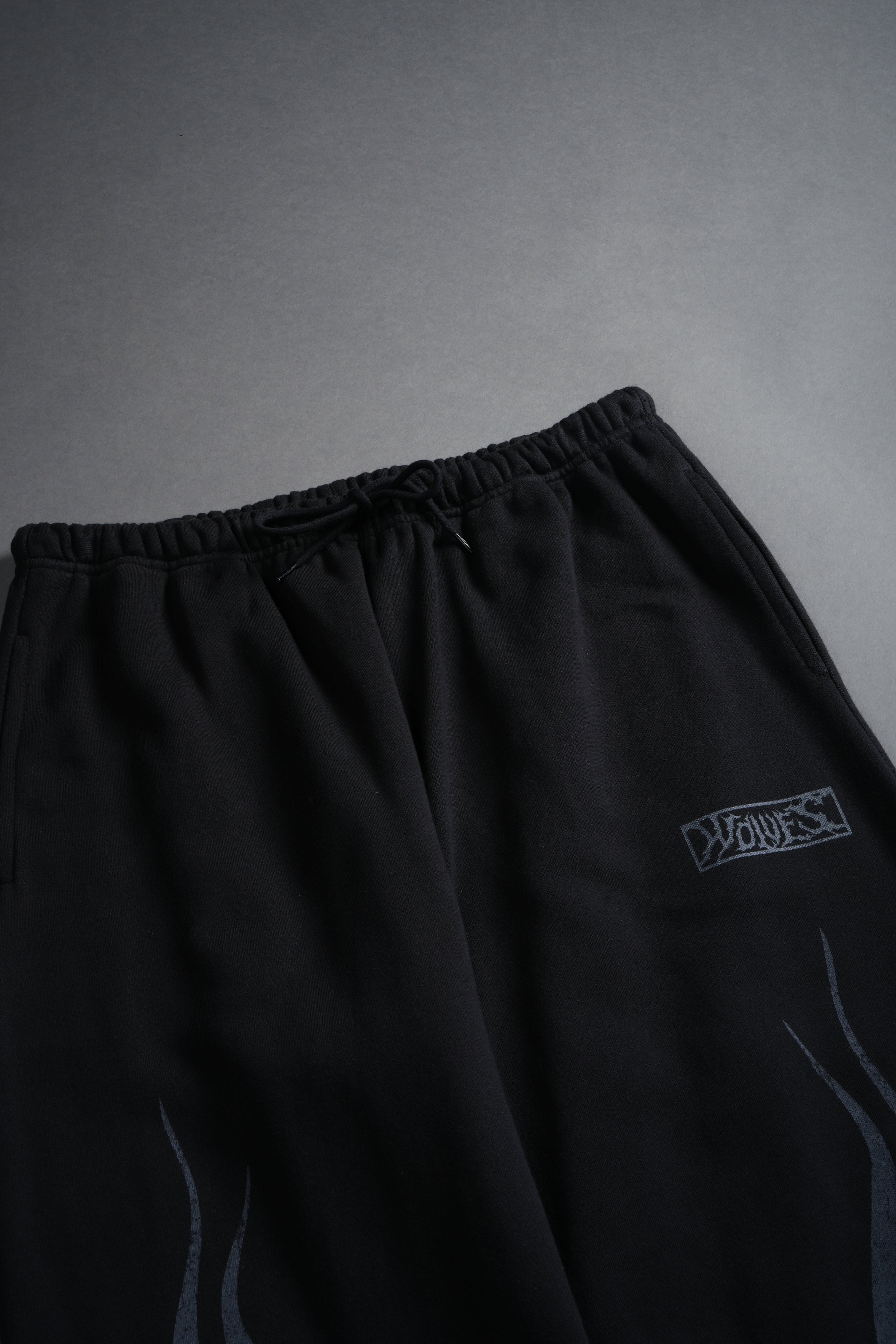Hollow Flame Lightweight Lounger Sweat Pants in Black