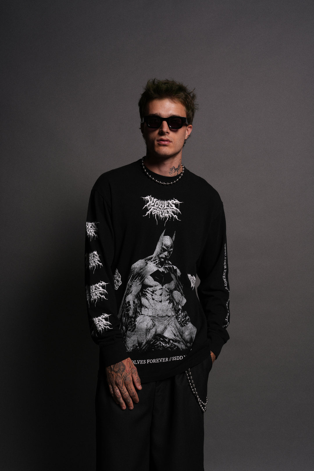 Where Shadows Begin "Premium" L/S Tee in Black