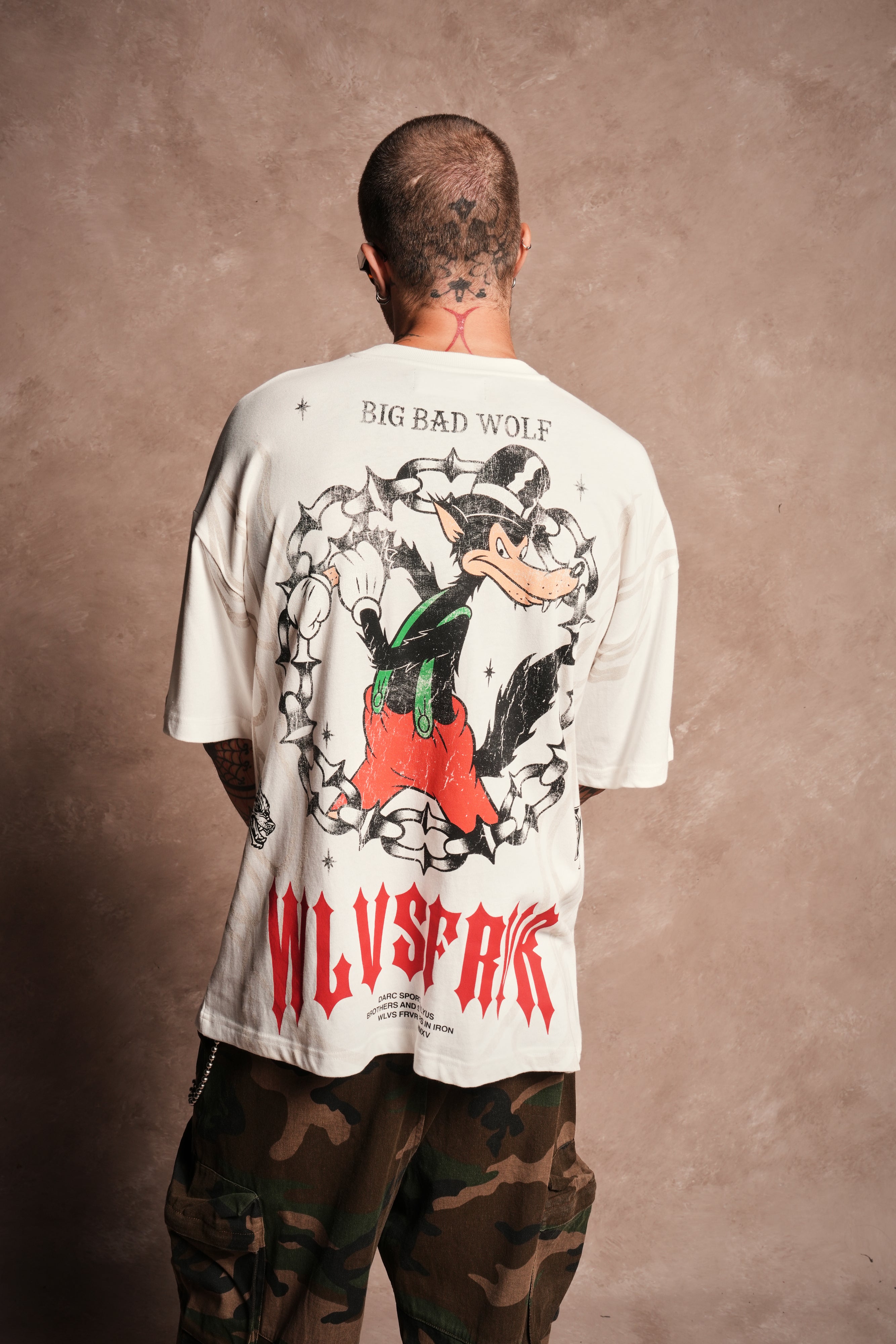 Big Bad Wolf Forever Premium Oversized Tee in Cream