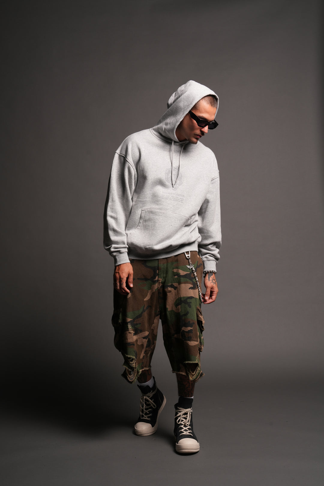 Wolves Have Your Back Bishop Hoodie In Light Athletic Gray