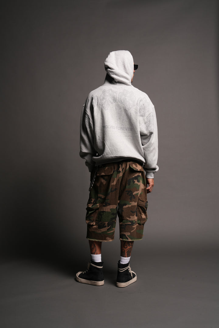 Wolves Have Your Back Bishop Hoodie In Light Athletic Gray