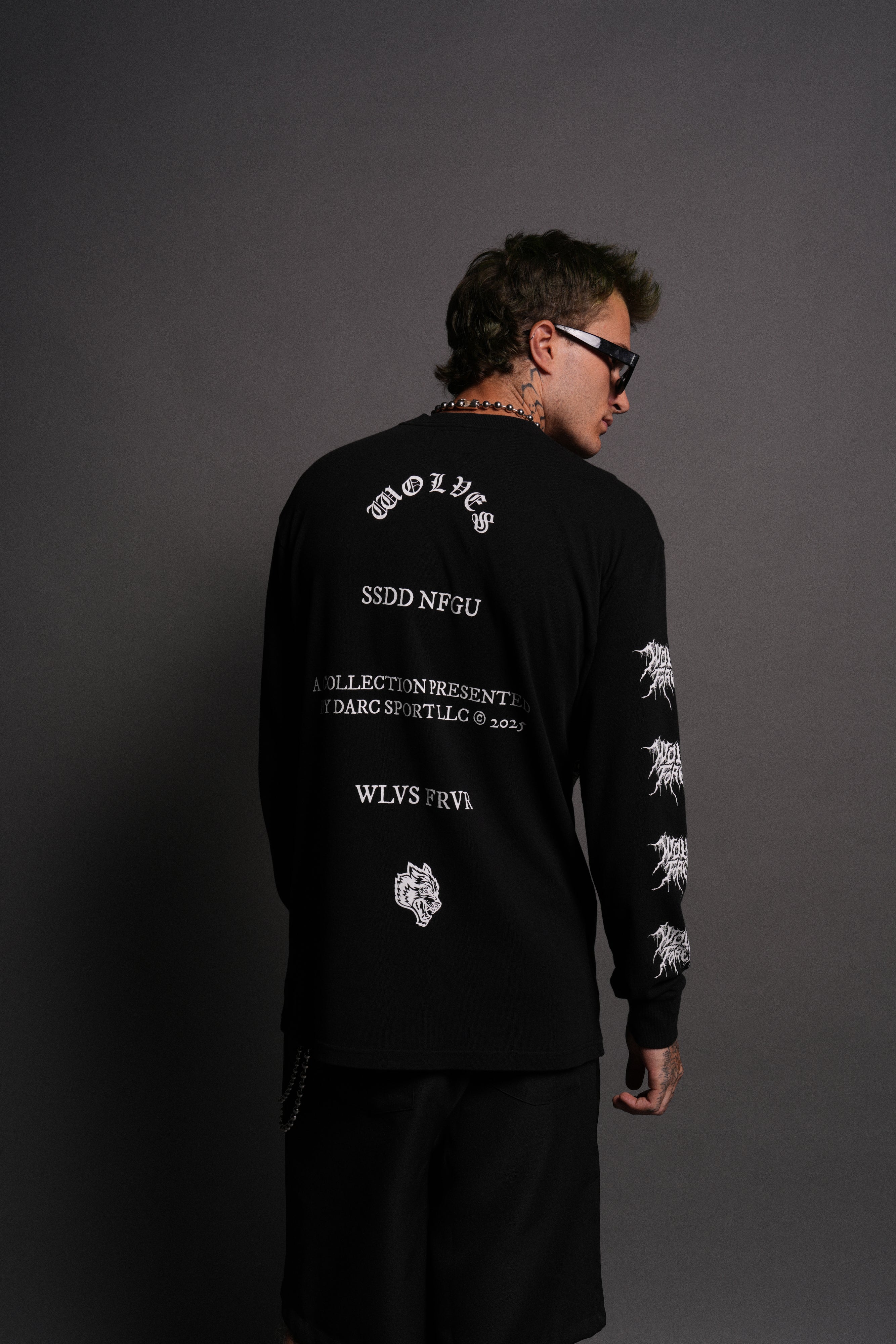 Where Shadows Begin "Premium" L/S Tee in Black