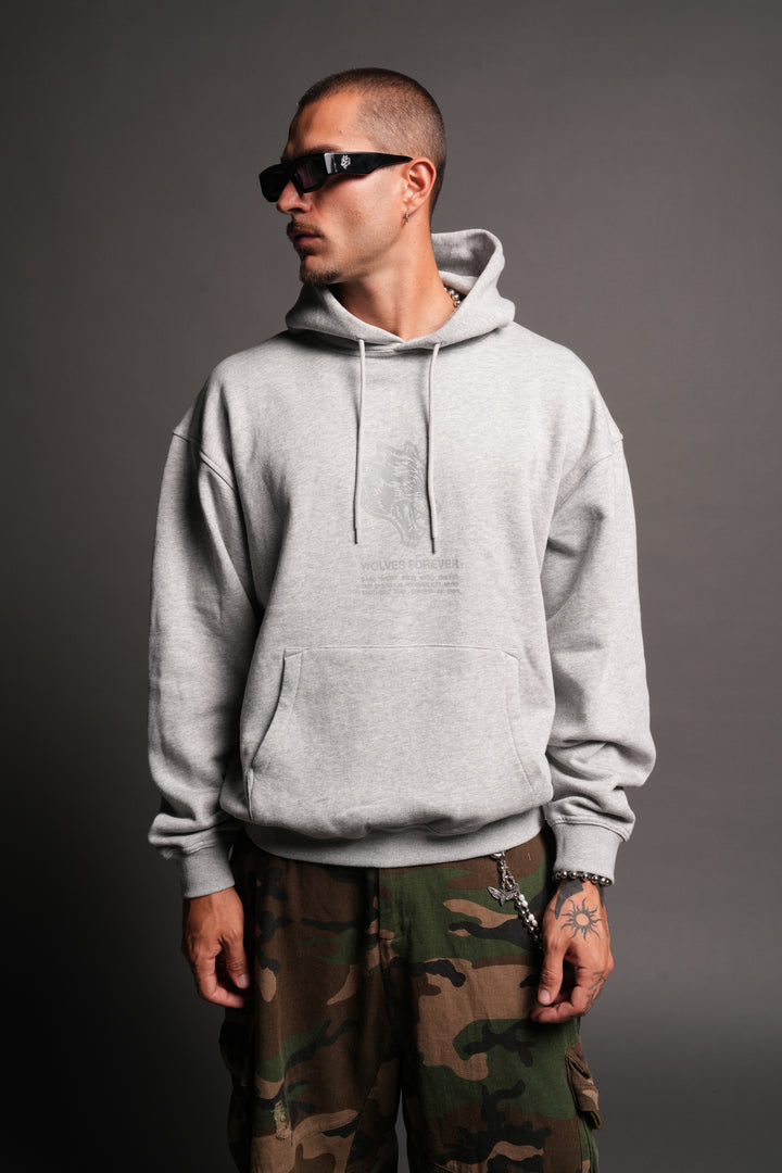 Wolves Have Your Back Bishop Hoodie In Light Athletic Gray