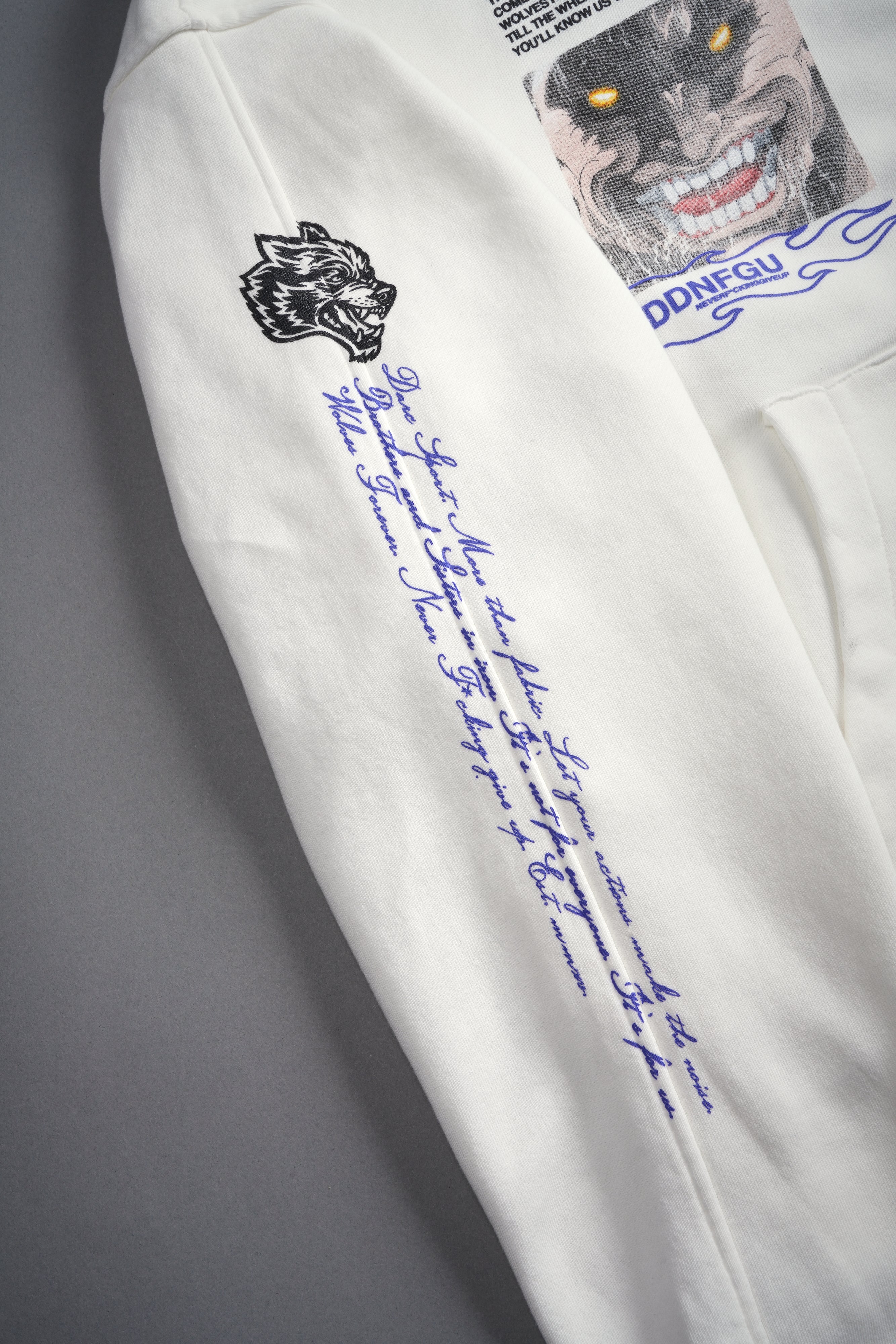 Hanma Legacy Darco Double Zip Hoodie in Cream