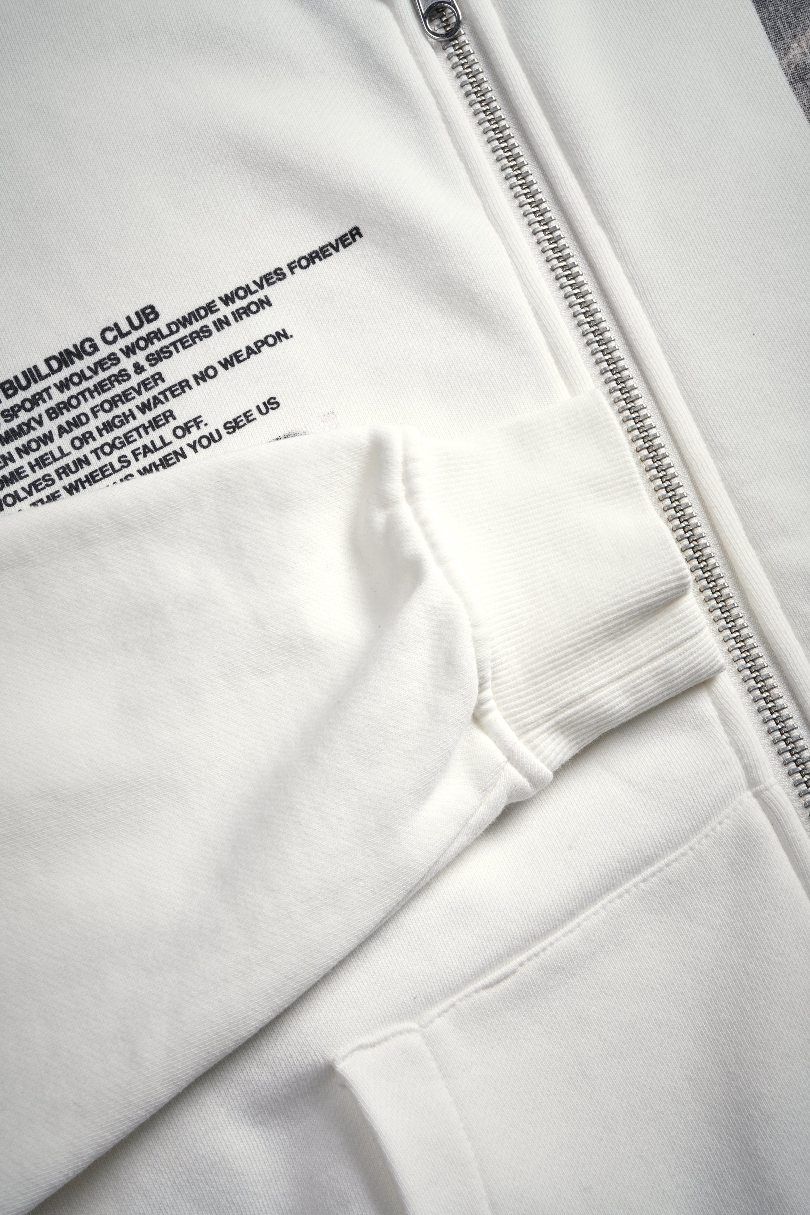 Hanma Legacy Darco Double Zip Hoodie in Cream