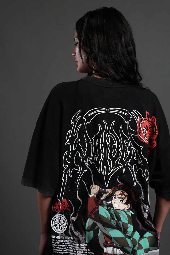NFGU Tanjiro "Premium" Oversized Tee in Black