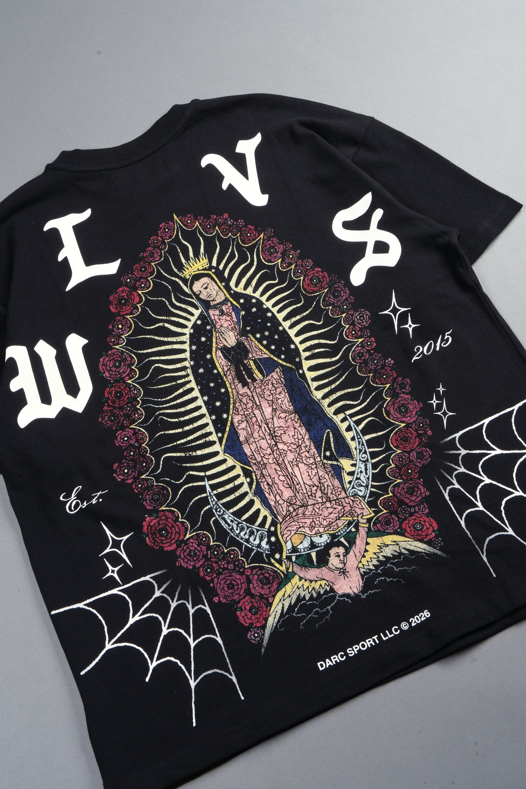 Dama De Las Rosas Premium Oversized Tee In Black