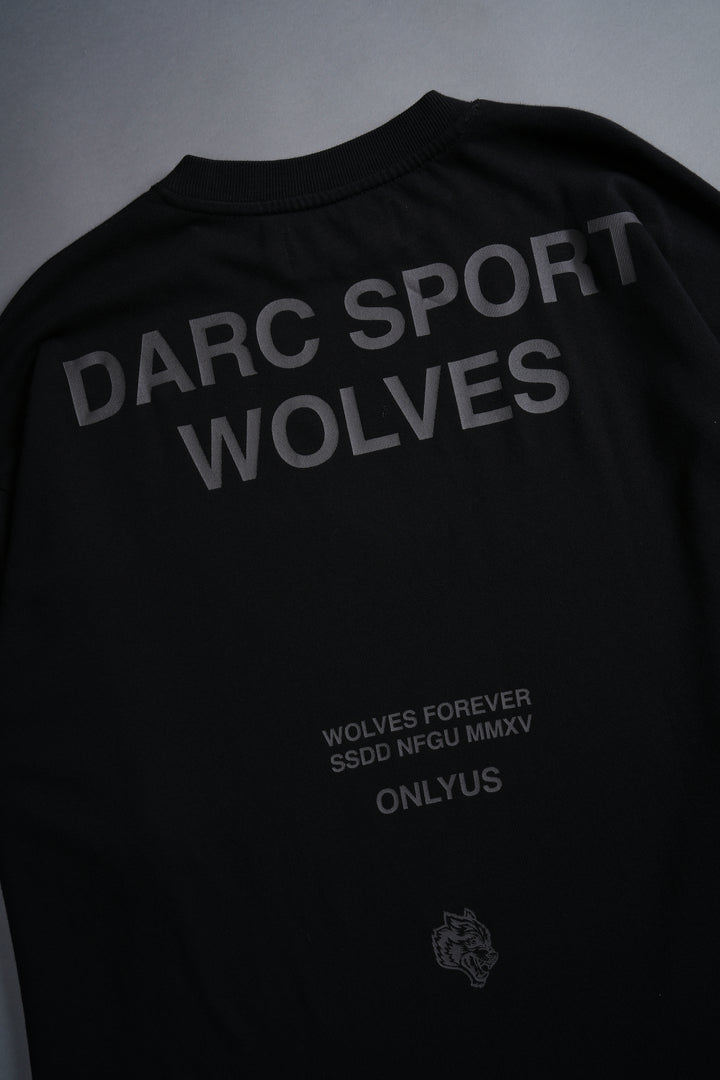 Darc Sport Wolves "Premium" Oversized Tee in Black/Black