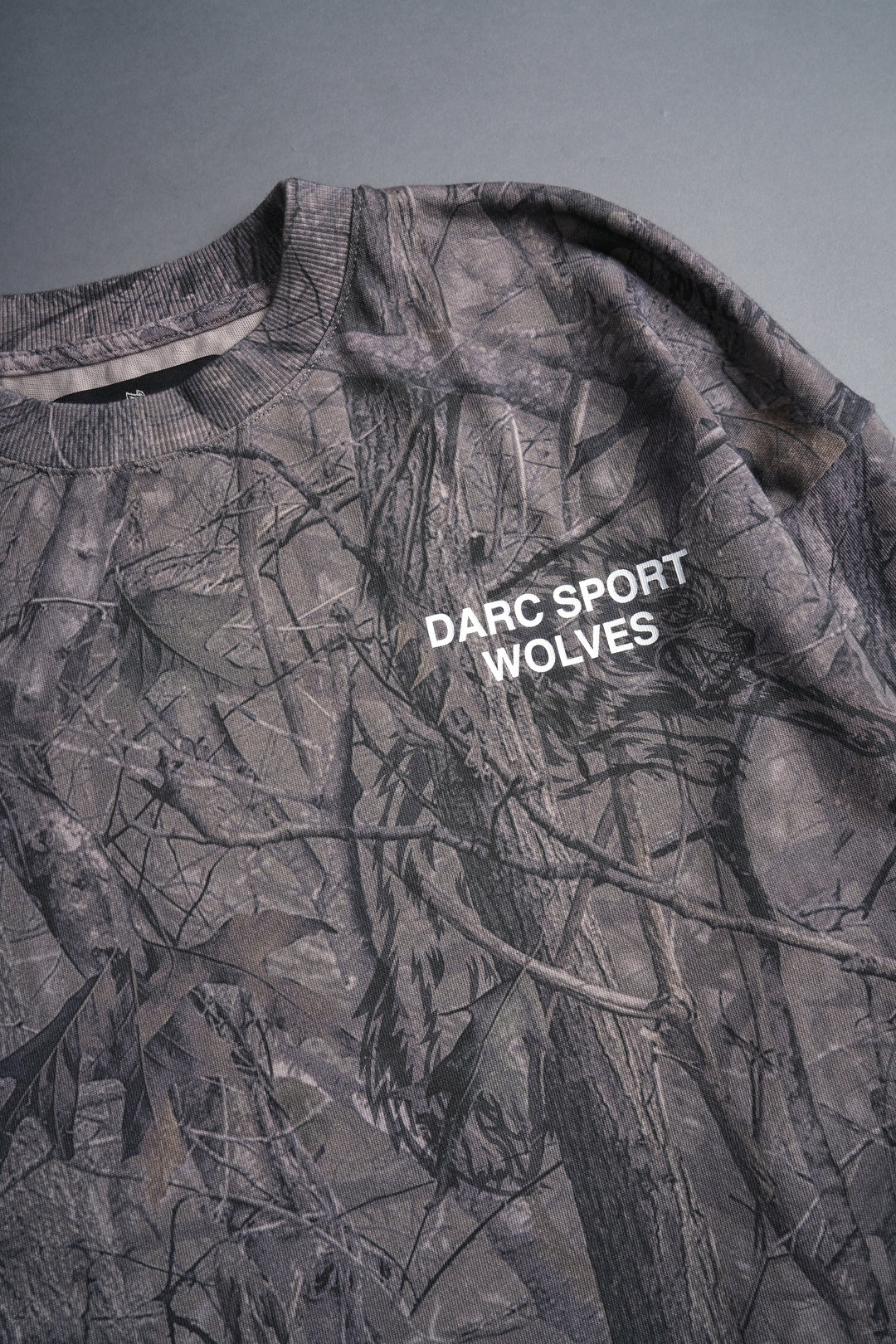 Darc Sport Wolves "Premium" Oversized Tee in Driftwood Wolf Forest Camo