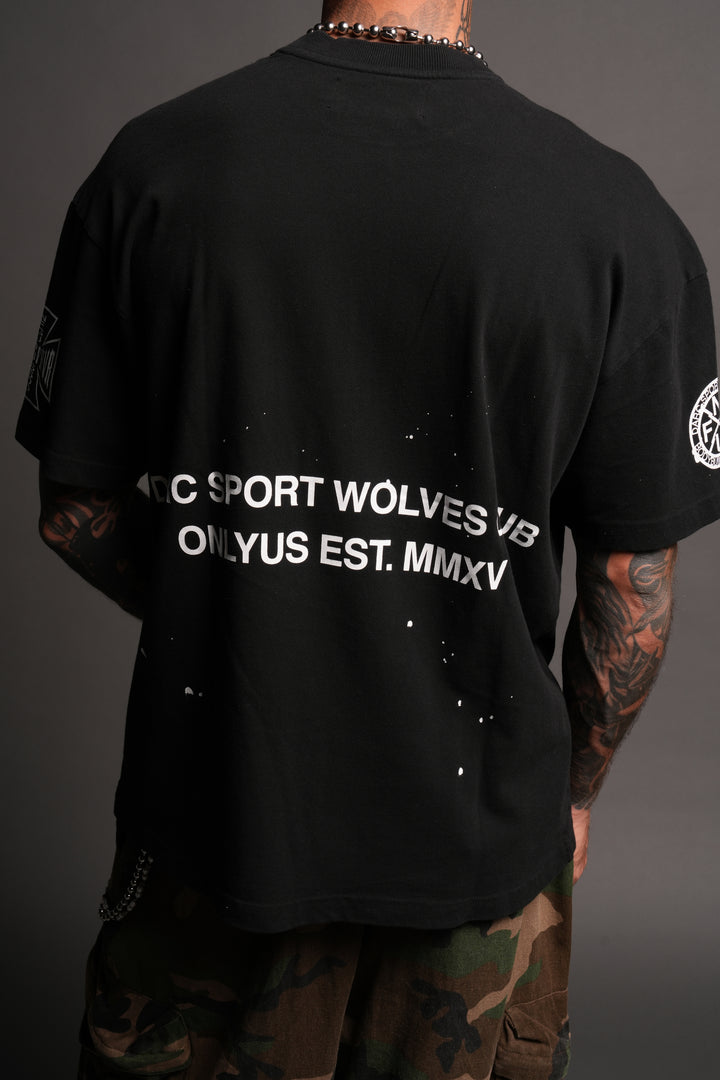 Club Core Premium Oversized Tee In Black