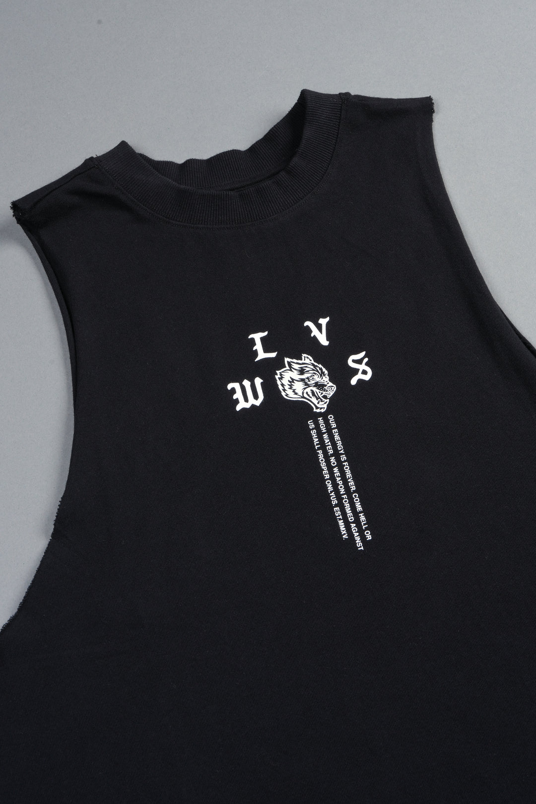 Dama De Las Rosas Tommy Muscle Tee In Black