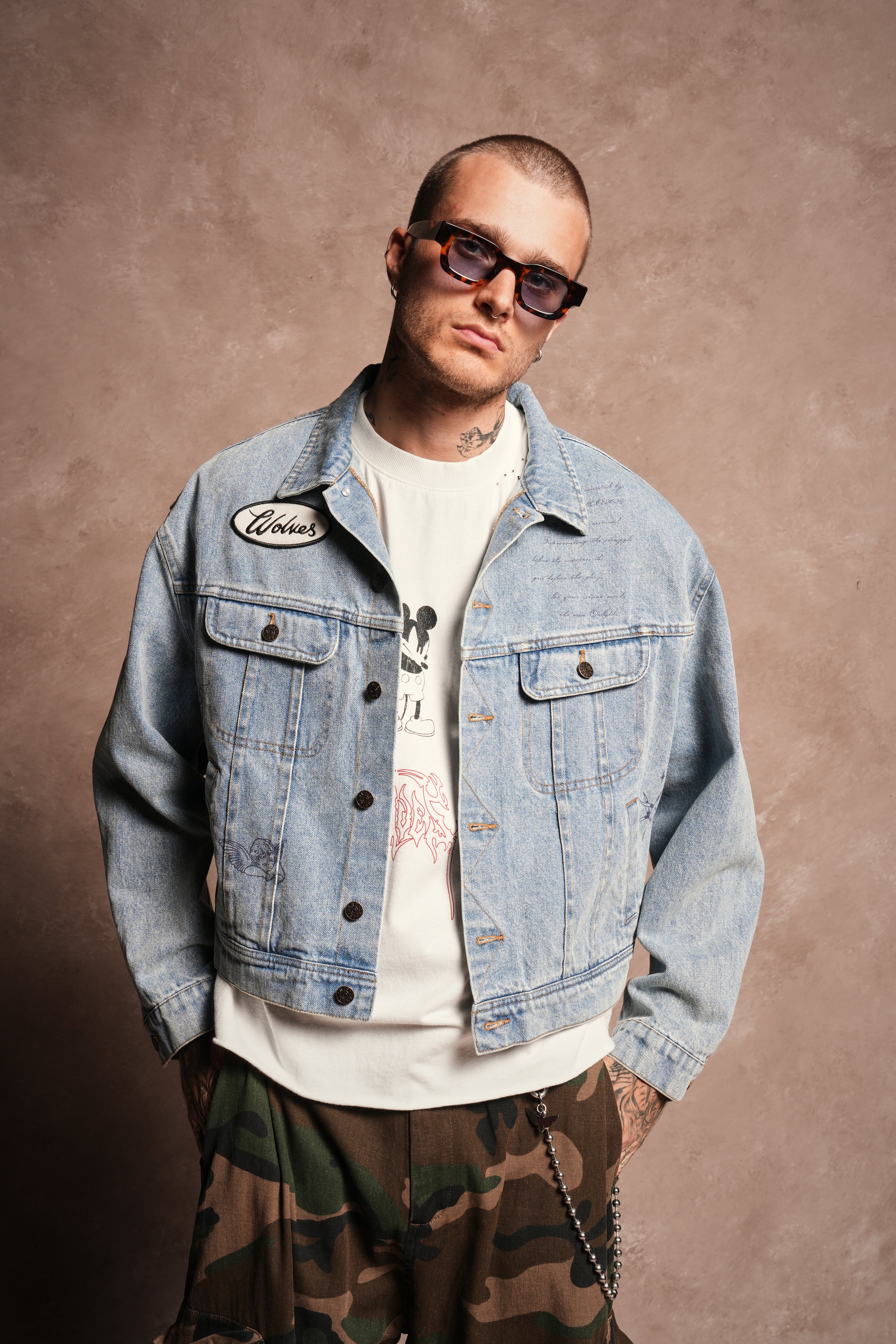 Mickey Flash Cropped American Denim Jacket in Light Wash – DarcSport