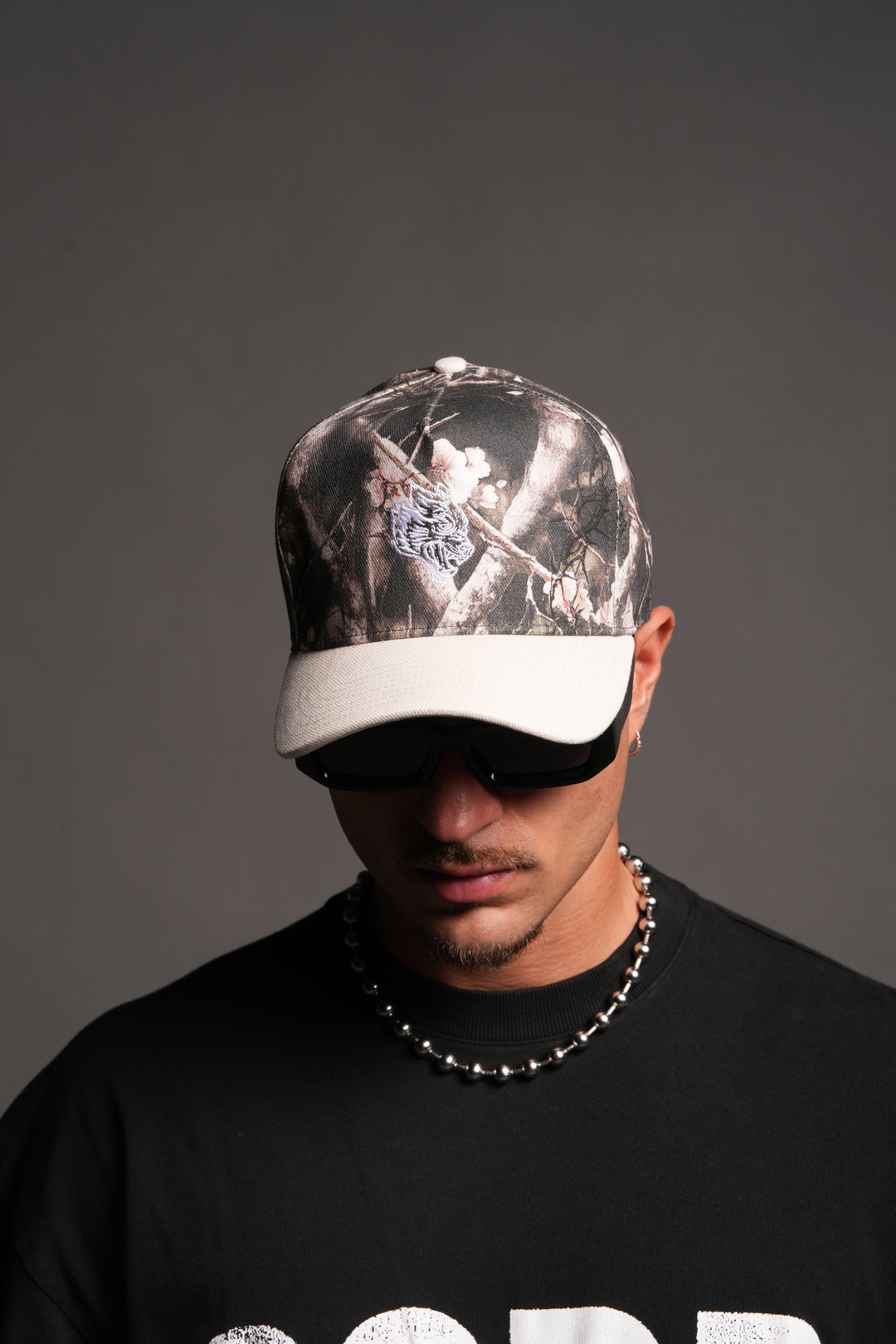 Wolf Head Forever A Frame Snapback In Shadow Blossom/Cream