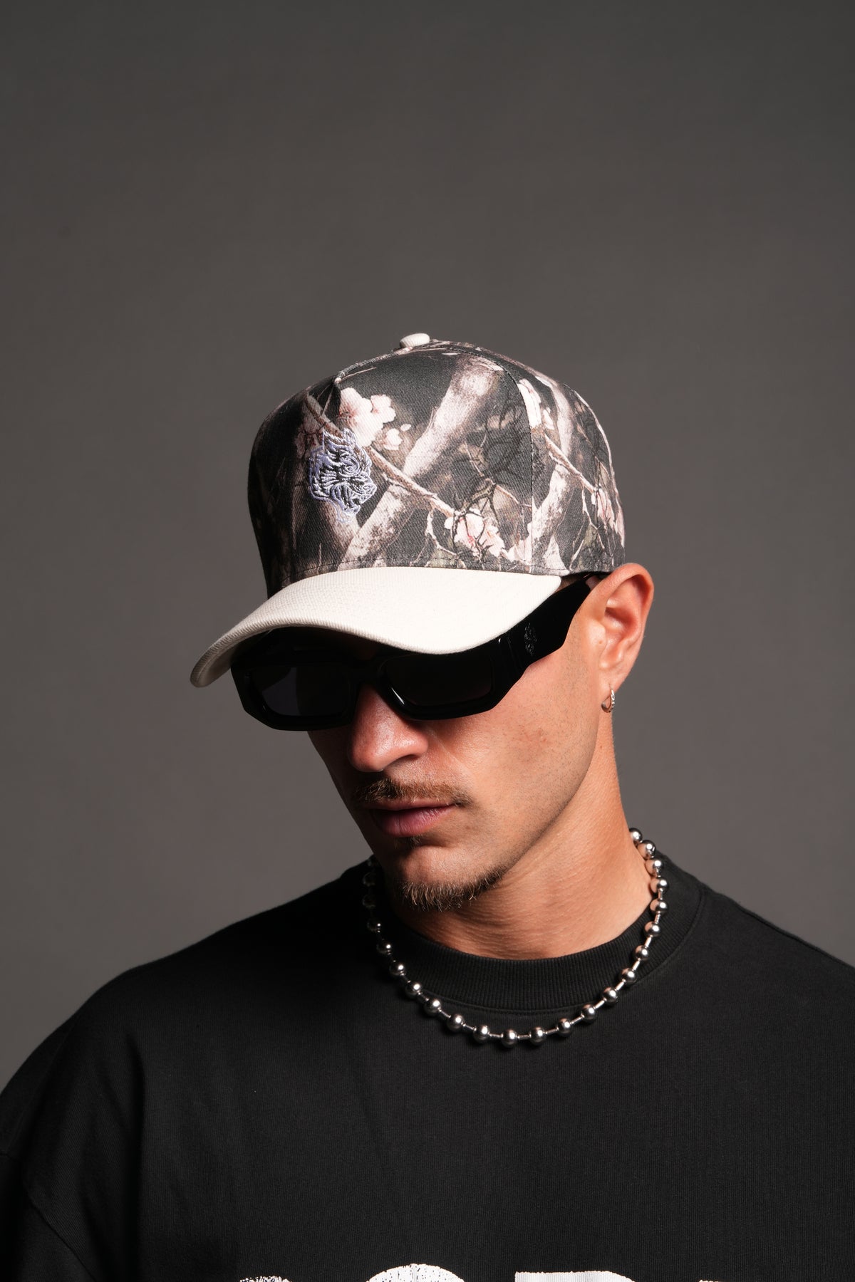 Wolf Head Forever A Frame Snapback In Shadow Blossom/Cream