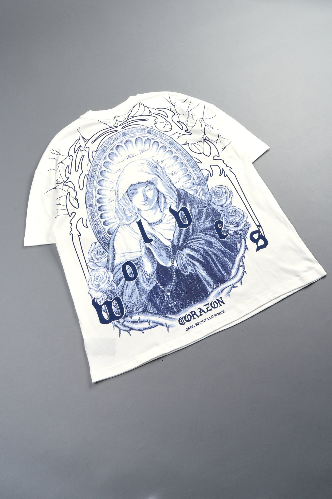 Sacred Lady Premium Oversized Tee In Cream