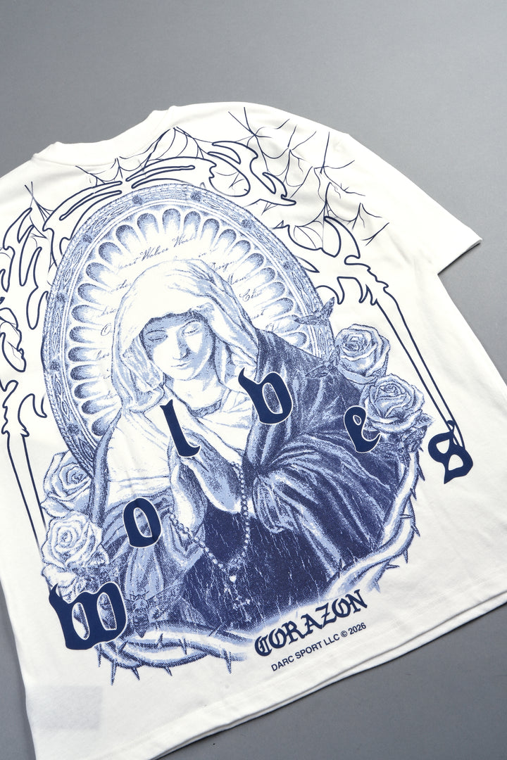 Sacred Lady Premium Oversized Tee In Cream