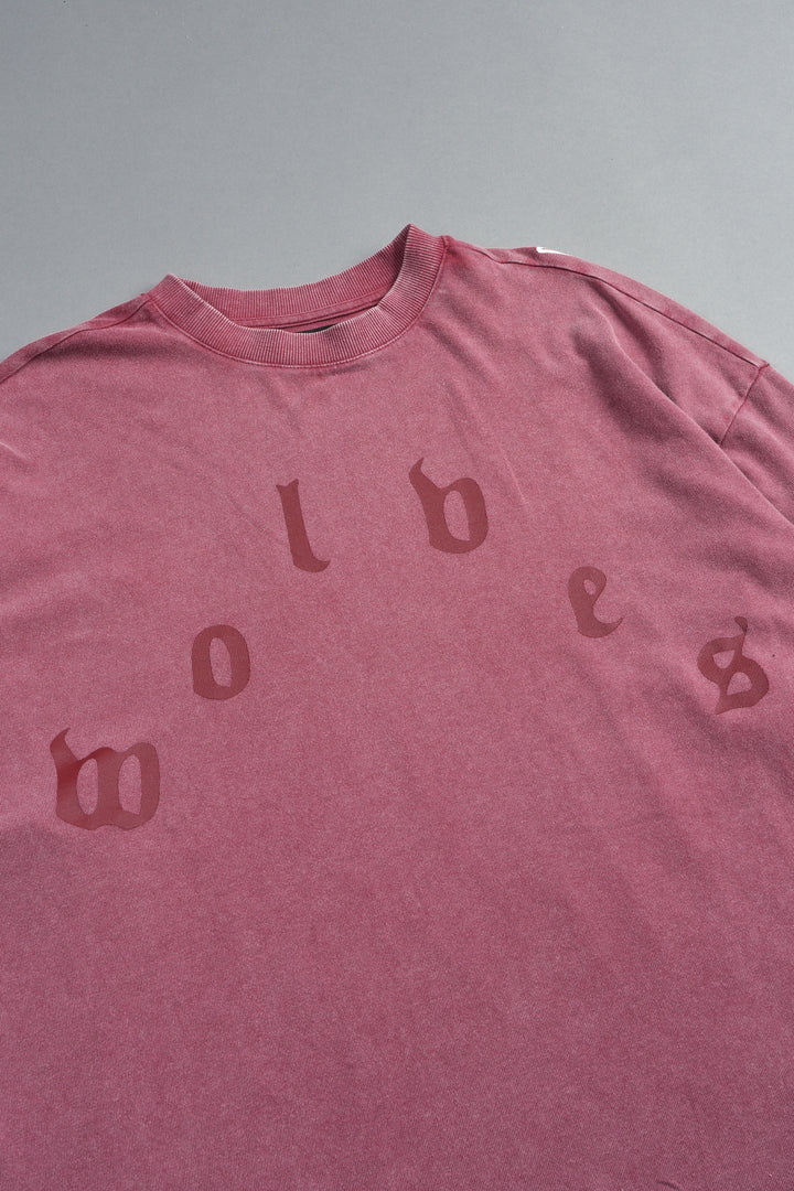 Her Prayer Premium Oversized Tee In Cherry Red