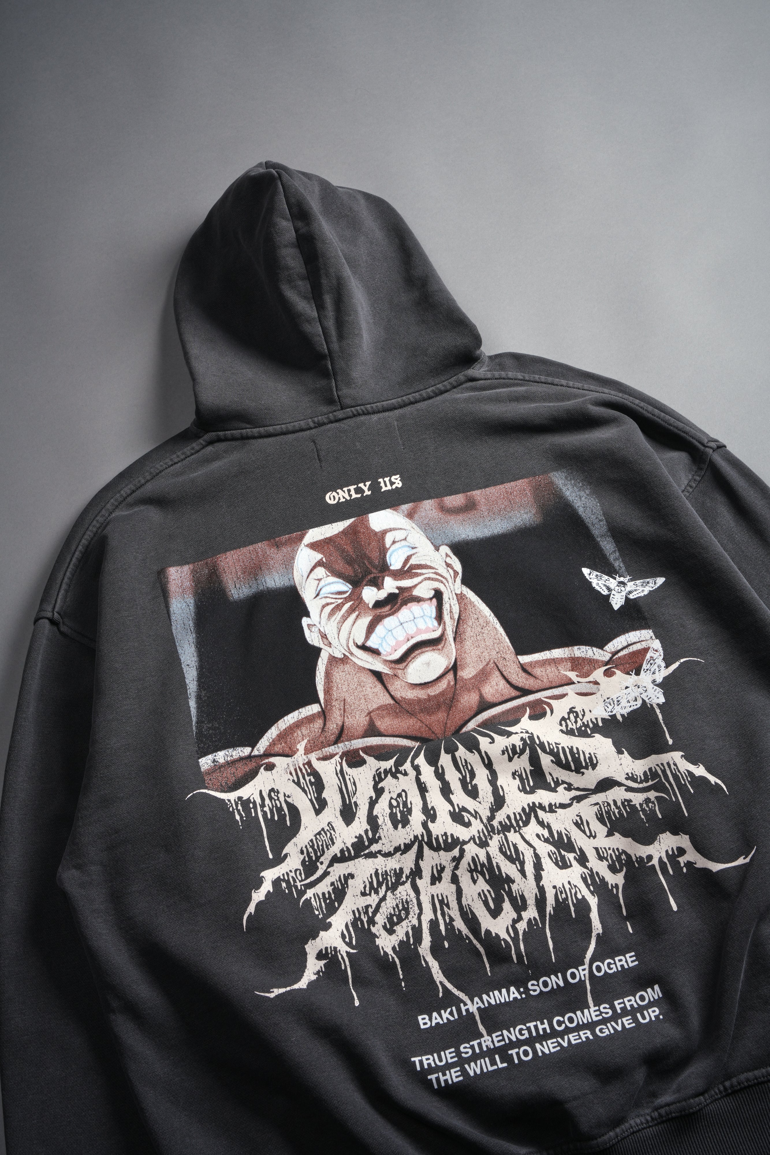 Jack Hammer "Grunge" Hoodie in Wolf Gray