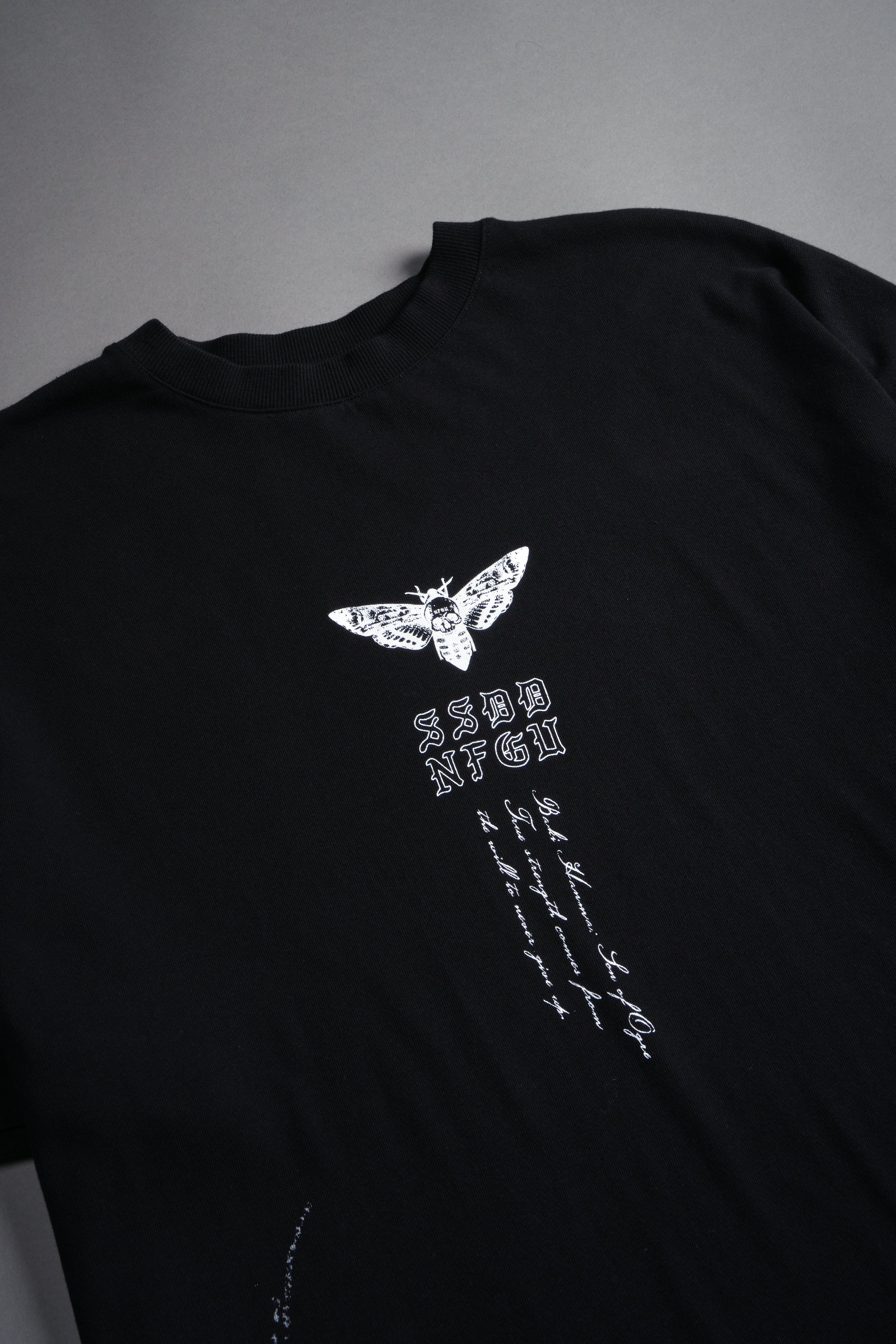 Yujiro Hanma "Side By Side" Series Premium Oversized Tee in Black