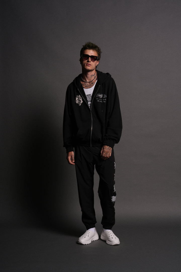 Bane Forever "Chambers" Zip Hoodie in Black