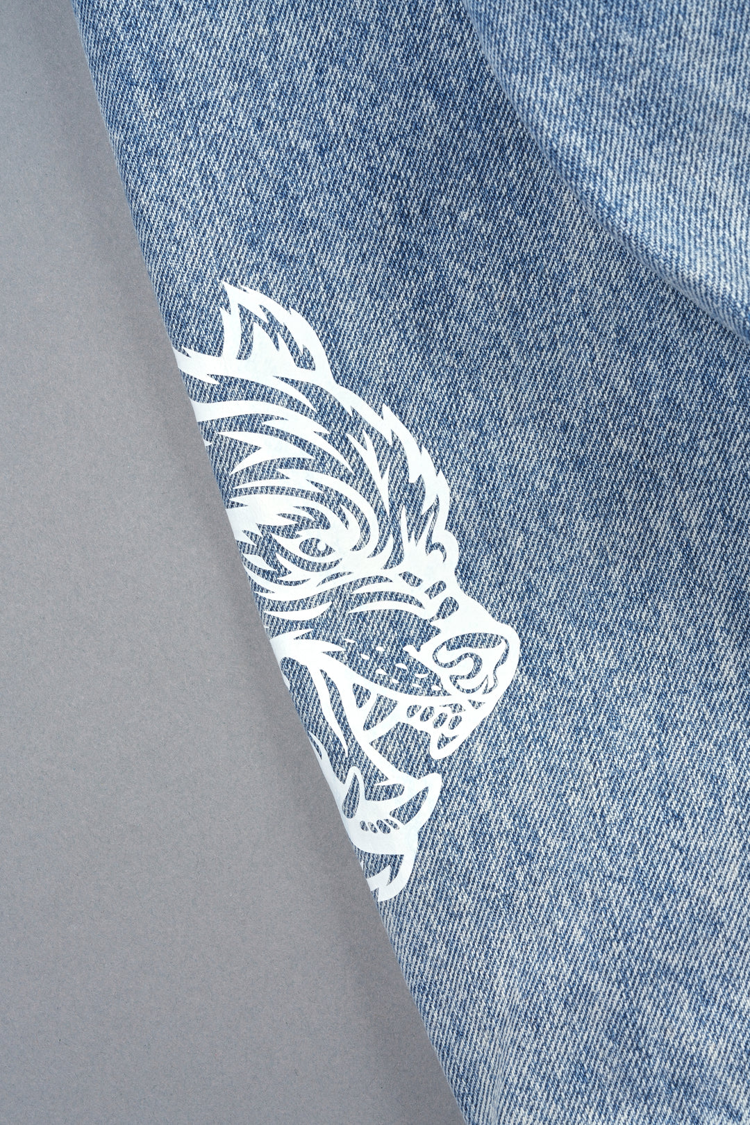 Nuestra Senora Cropped American Denim Jacket In Light Wash