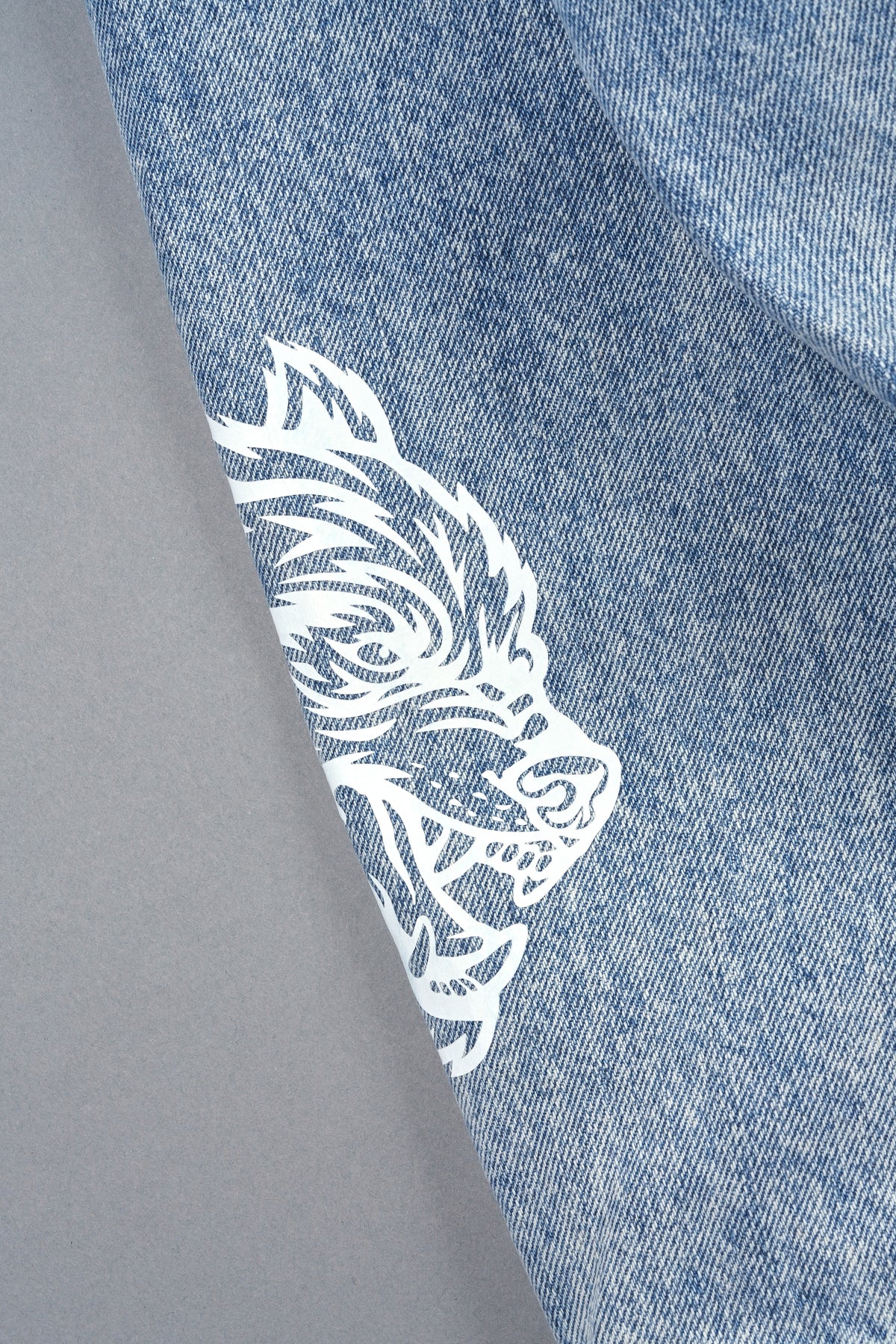 Nuestra Senora Cropped American Denim Jacket In Light Wash