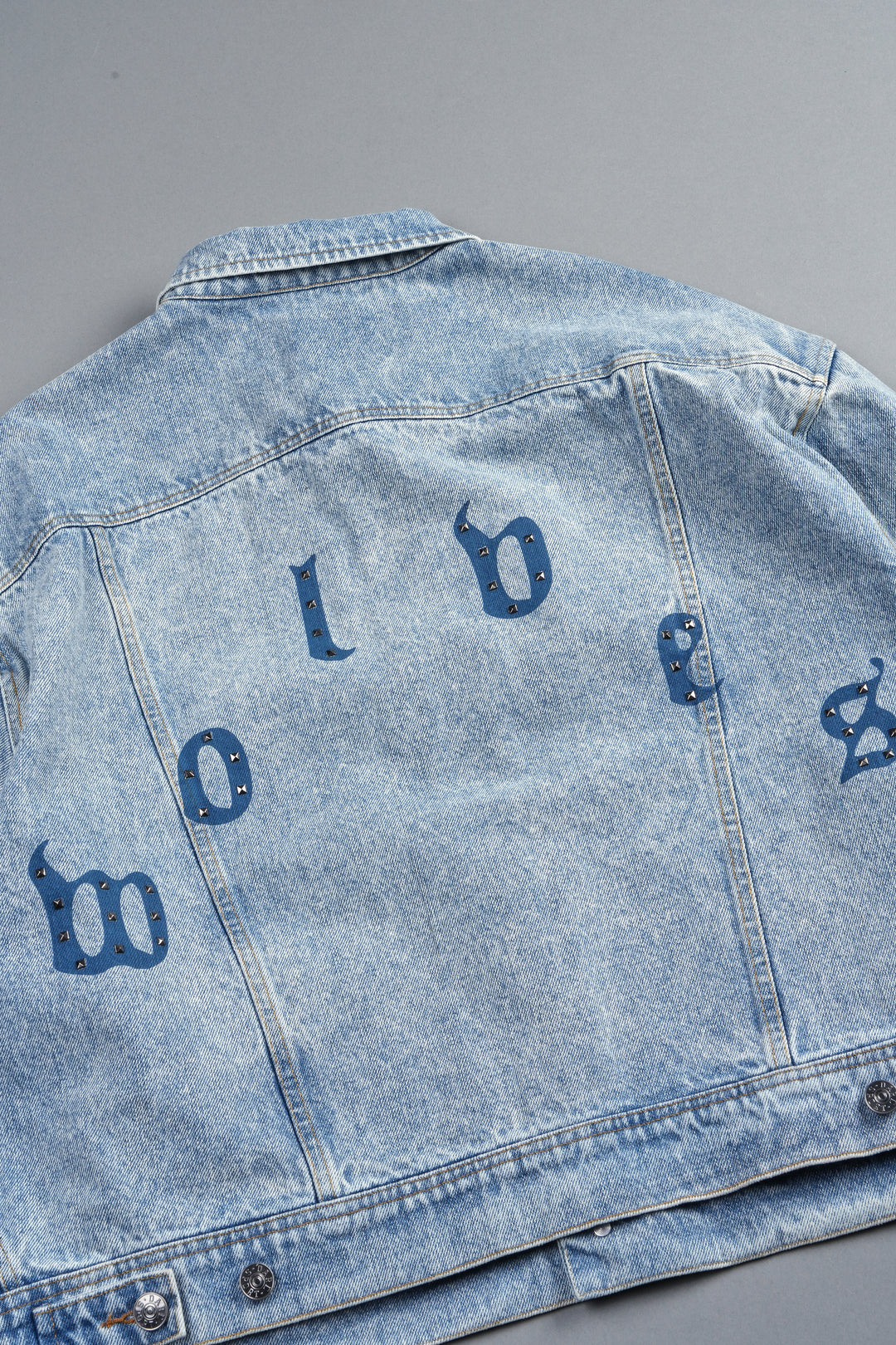 Nuestra Senora Cropped American Denim Jacket In Light Wash