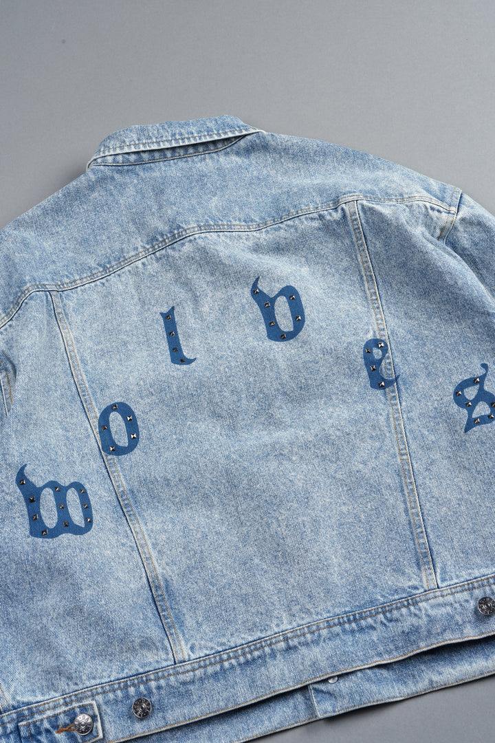 Nuestra Senora Cropped American Denim Jacket In Light Wash