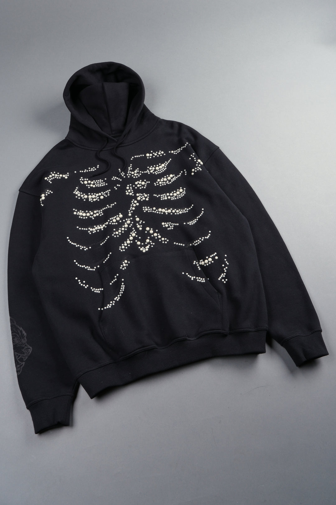 Bone Cage Bishop Hoodie In Black
