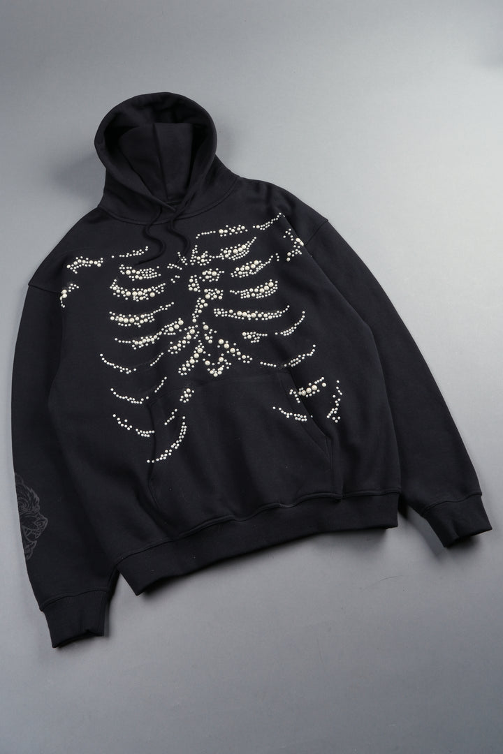 Bone Cage Bishop Hoodie In Black