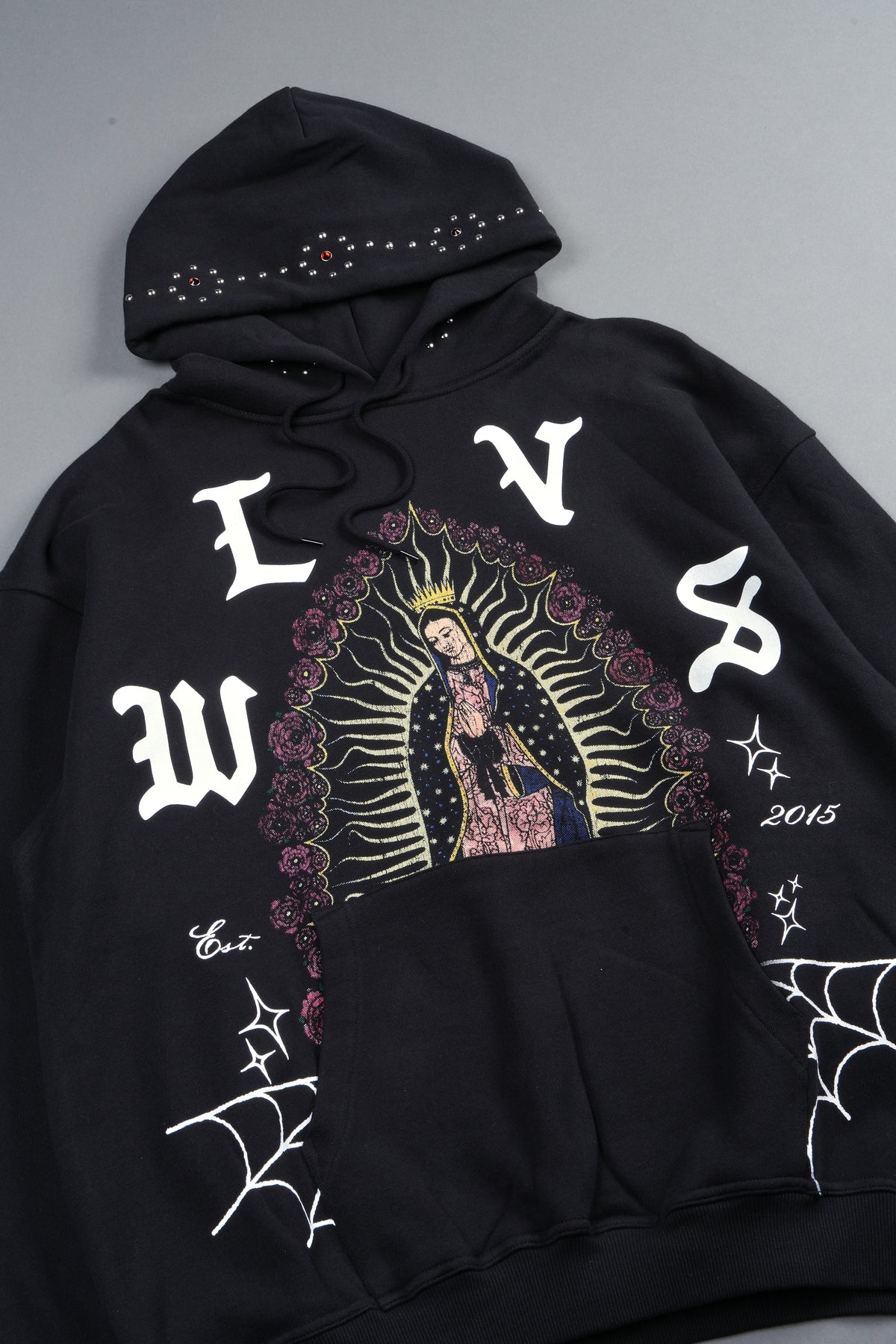 Dama De Las Rosas Bishop Hoodie In Black