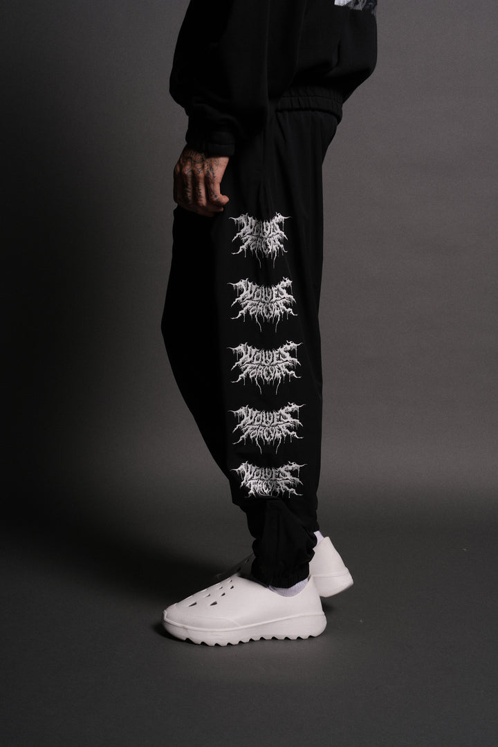 Shadow Hybrid Nylon Track Pants in Black