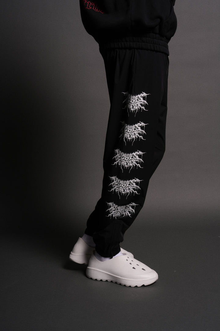 Shadow Hybrid Nylon Track Pants in Black