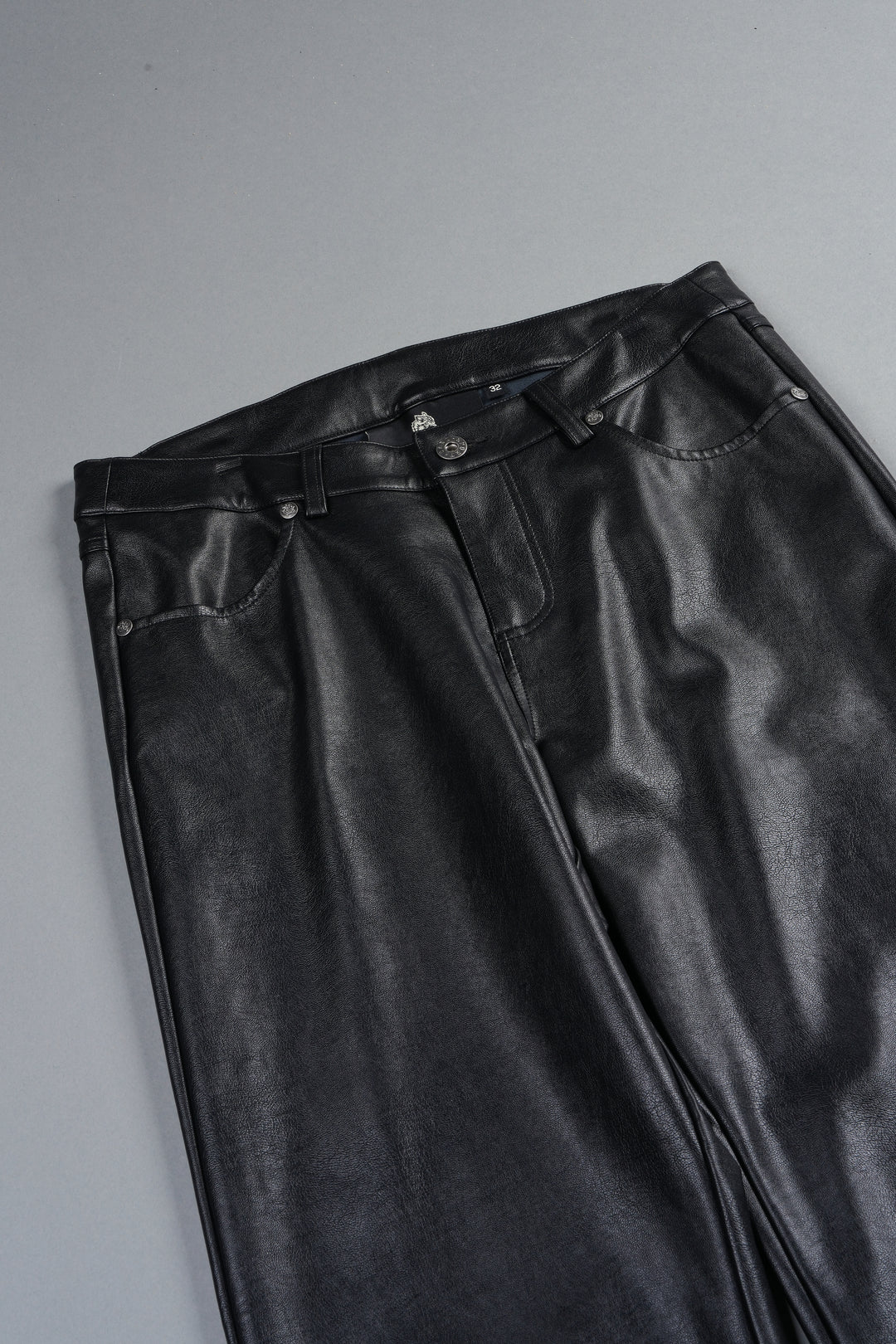 Wolf Pyramid Axel Low Rise Leather Pant In Black