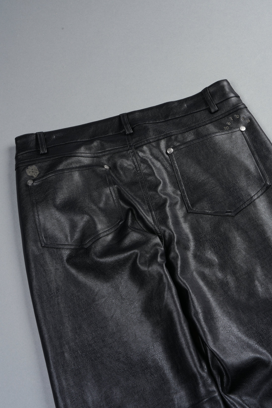 Wolf Pyramid Axel Low Rise Leather Pant In Black